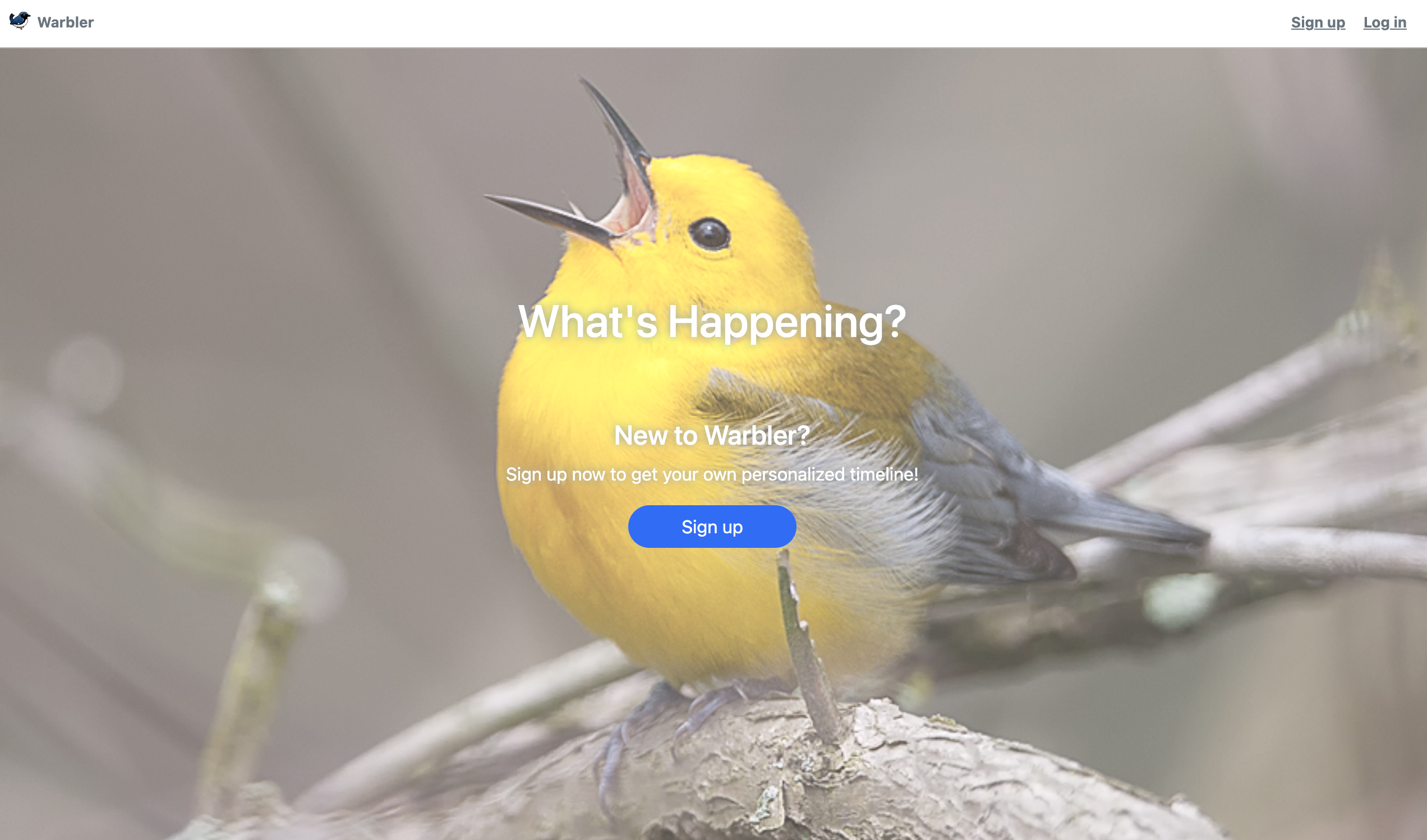 Warbler homepage